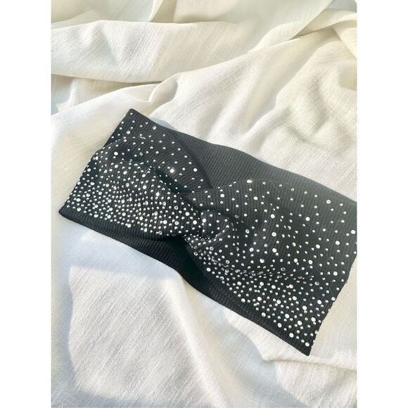 Sparkly Black rhinestone headband - Picture 1 of 4